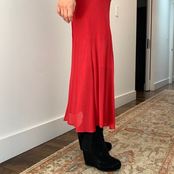 Reformation red midi skirt - Picture 3 of 6
